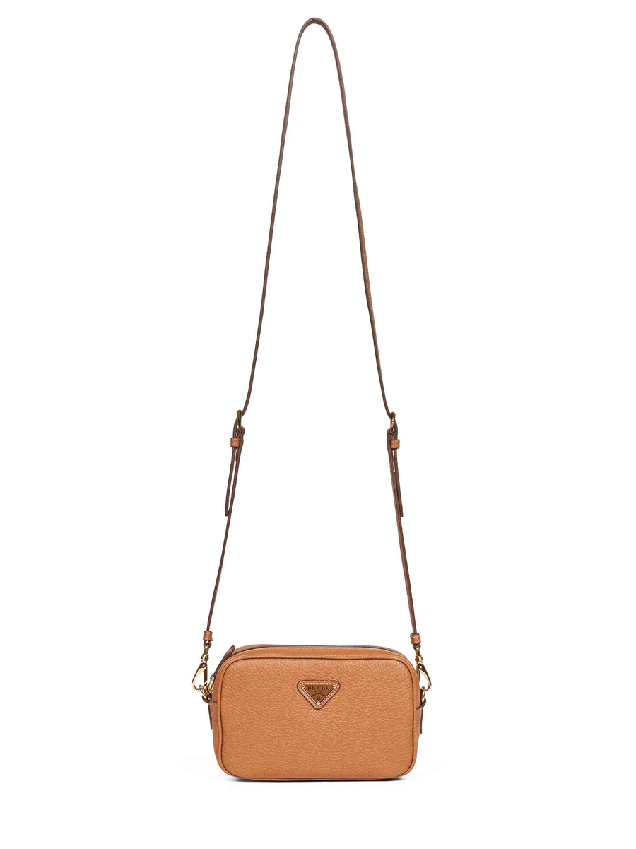 Mini Crossbody Bag Caramel Calf Leather Camel