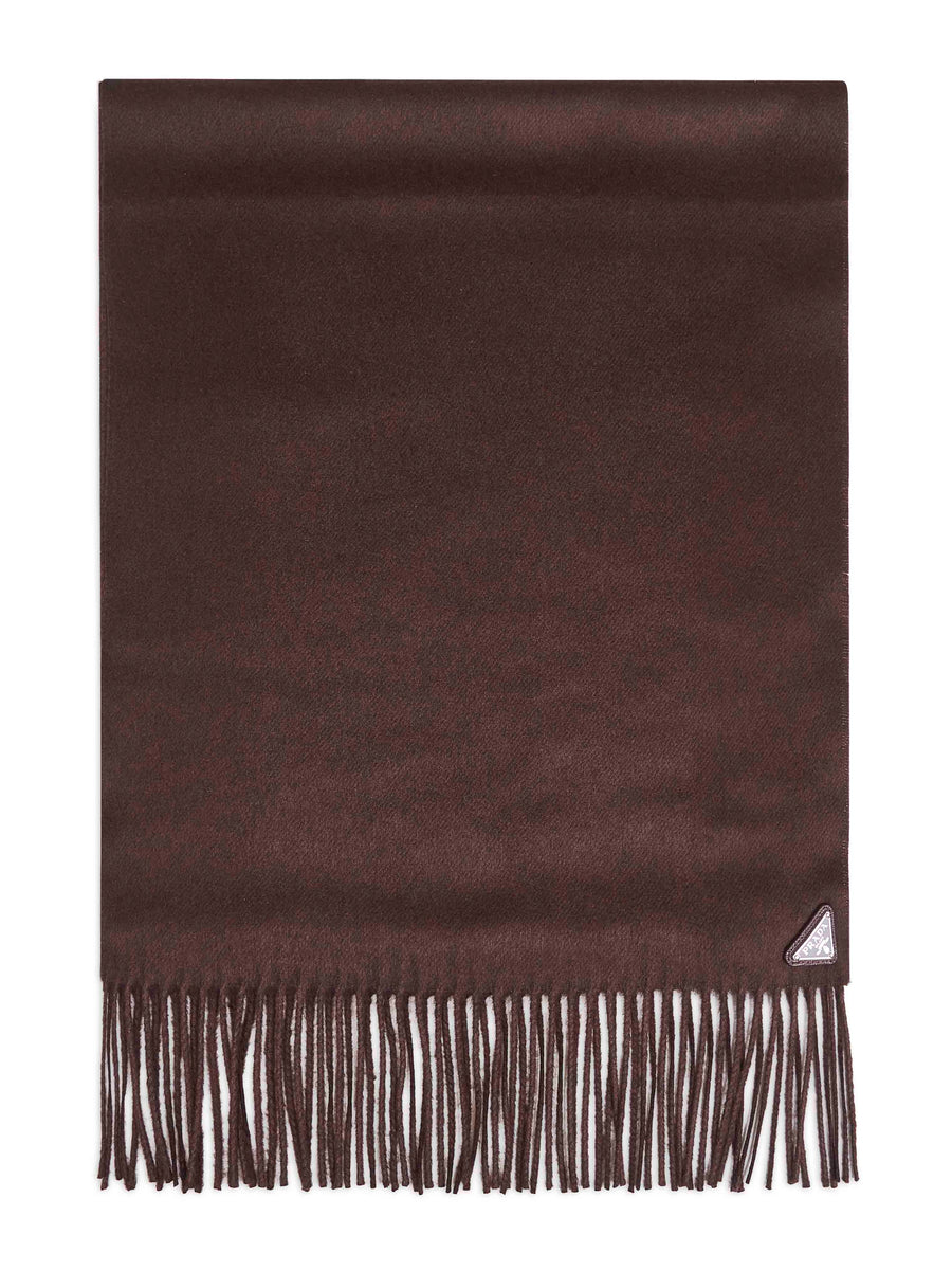 Scarf Silk And Cashmere, Brown