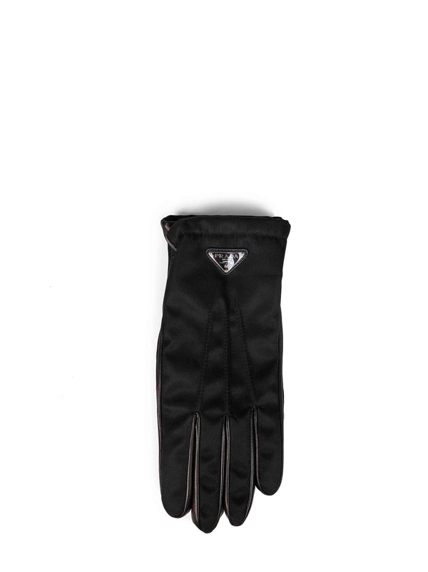 Gloves Re-Nylon & Nappa Leather Black Polyamide