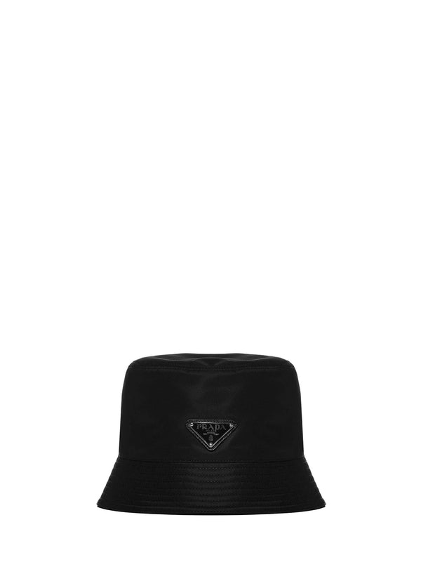 Bucket Hat Re-Nylon Black Calf Leather