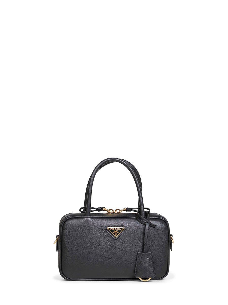 Calf Leather Handbag Black Handbags