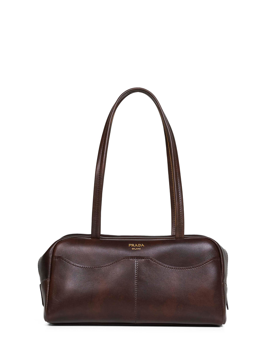 Satchel Bag Brown Calf Leather Shoulder