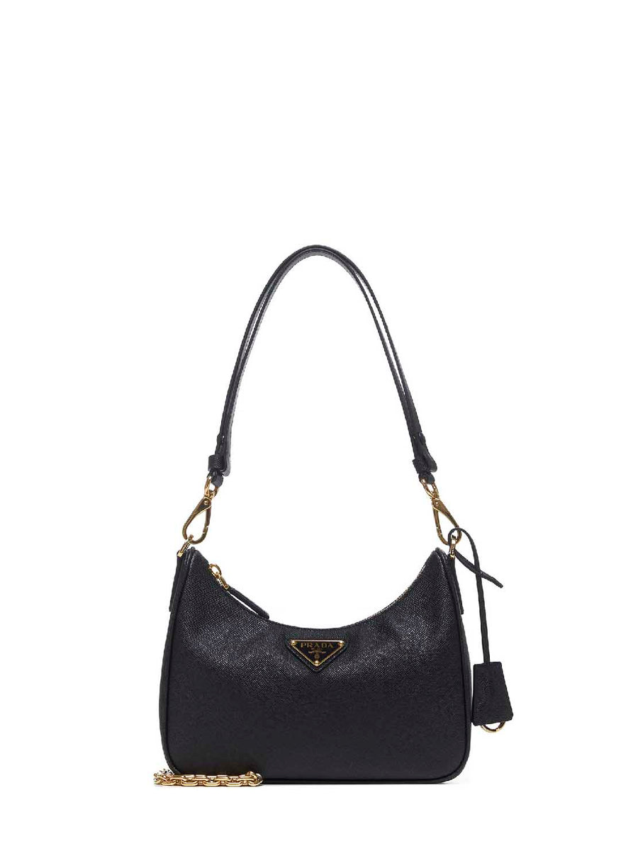 Mini Bag Re-Edition Black Calf Leather Handbags