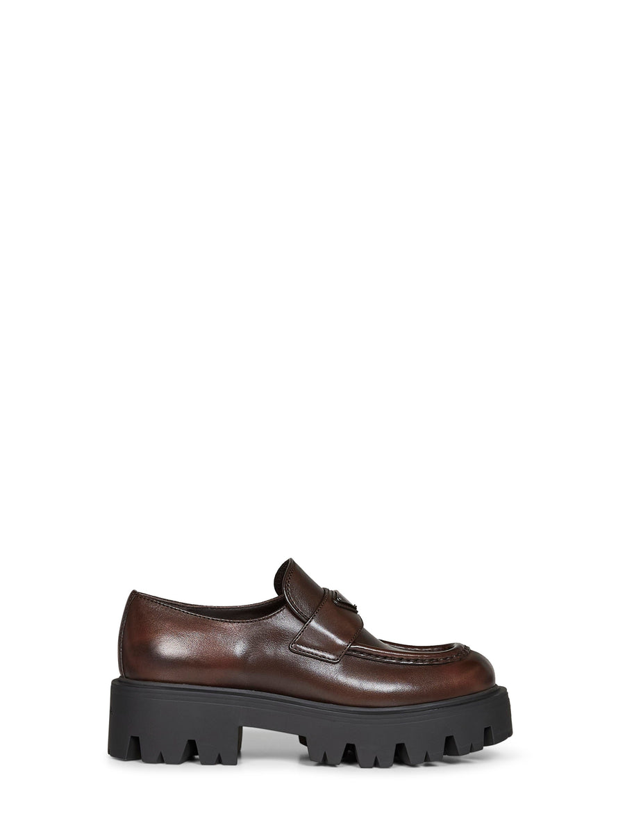 Loafers Brushed Leather Teak Brown Calf