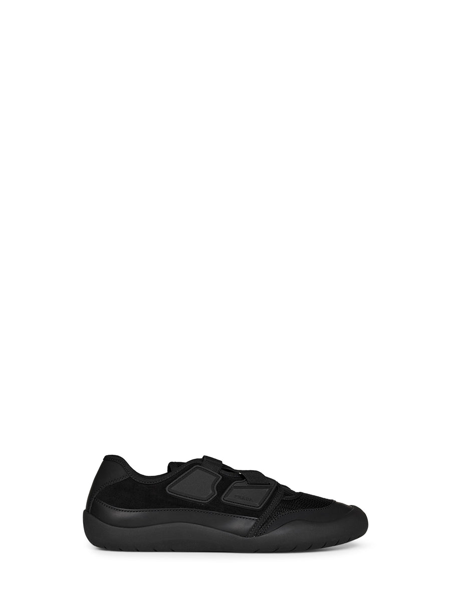 Sneakers Speedrock Black Leather & Mesh Calf Trainers