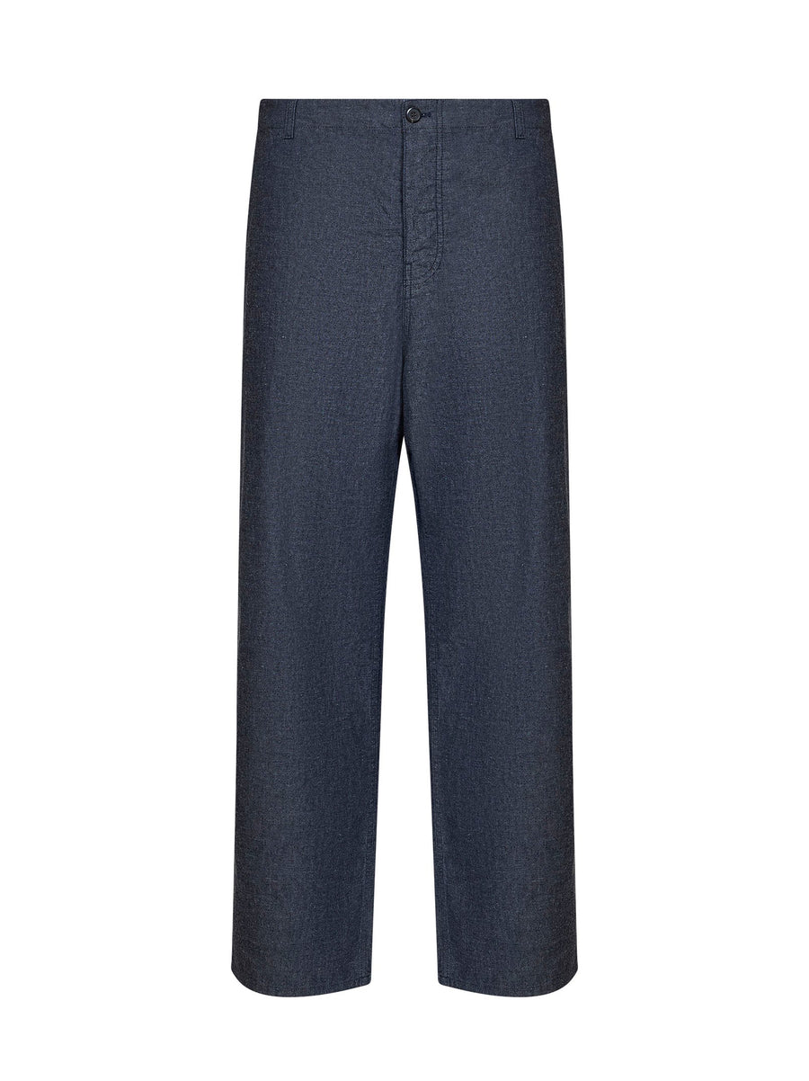 Straight-Leg Jeans Blue Cotton