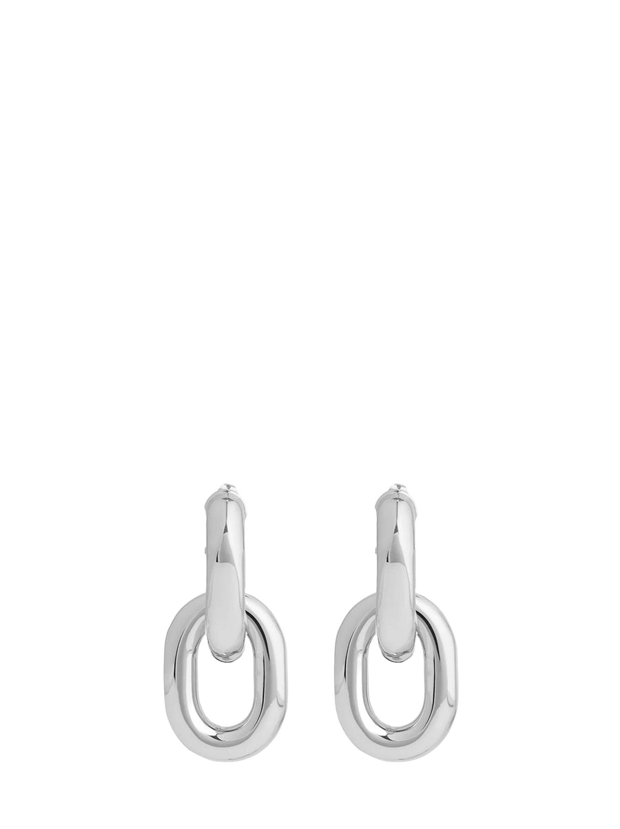 Earrings Double Xl Link Silver Aluminium