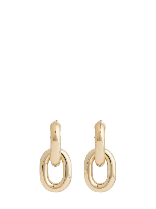 Earrings Double Xl Link Gold Brass