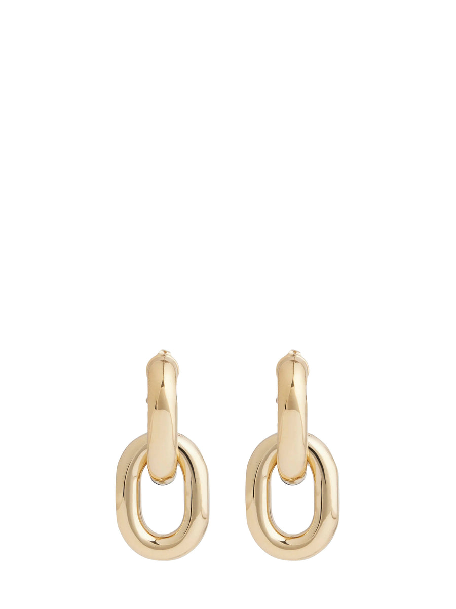 Earrings Double Xl Link Gold Brass