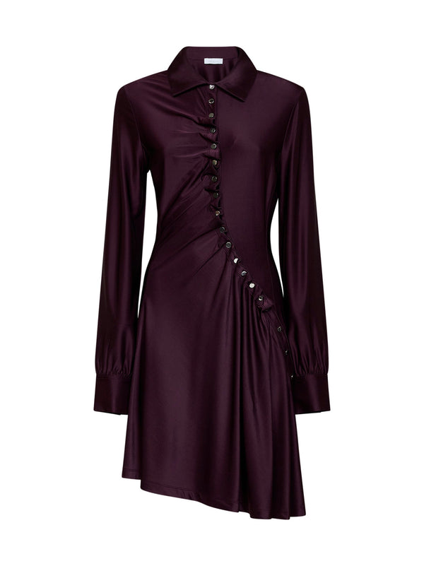 Mini Jersey Dress Magenta Purple Polyamide