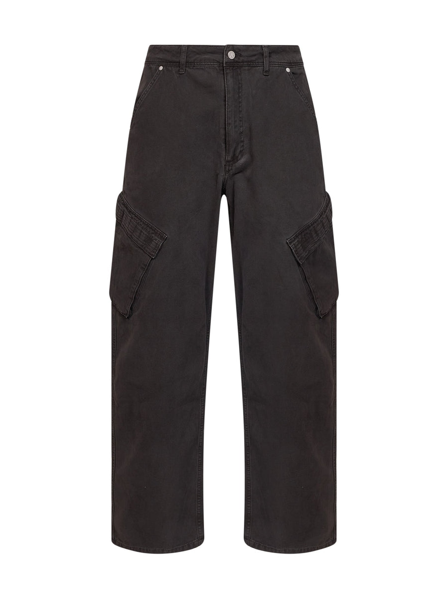 Cargo Trousers Brown Cotton Twill