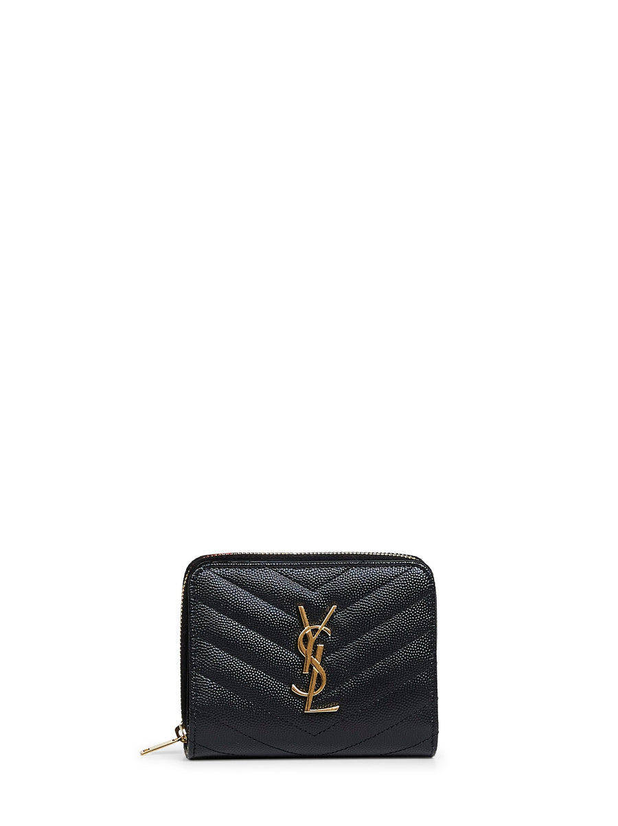 Zip-Around Wallet Cassandre Black Leather Calfskin & Purses