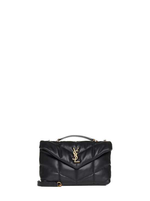 Mini Puffer Toy Bag Lambskin Black Leather