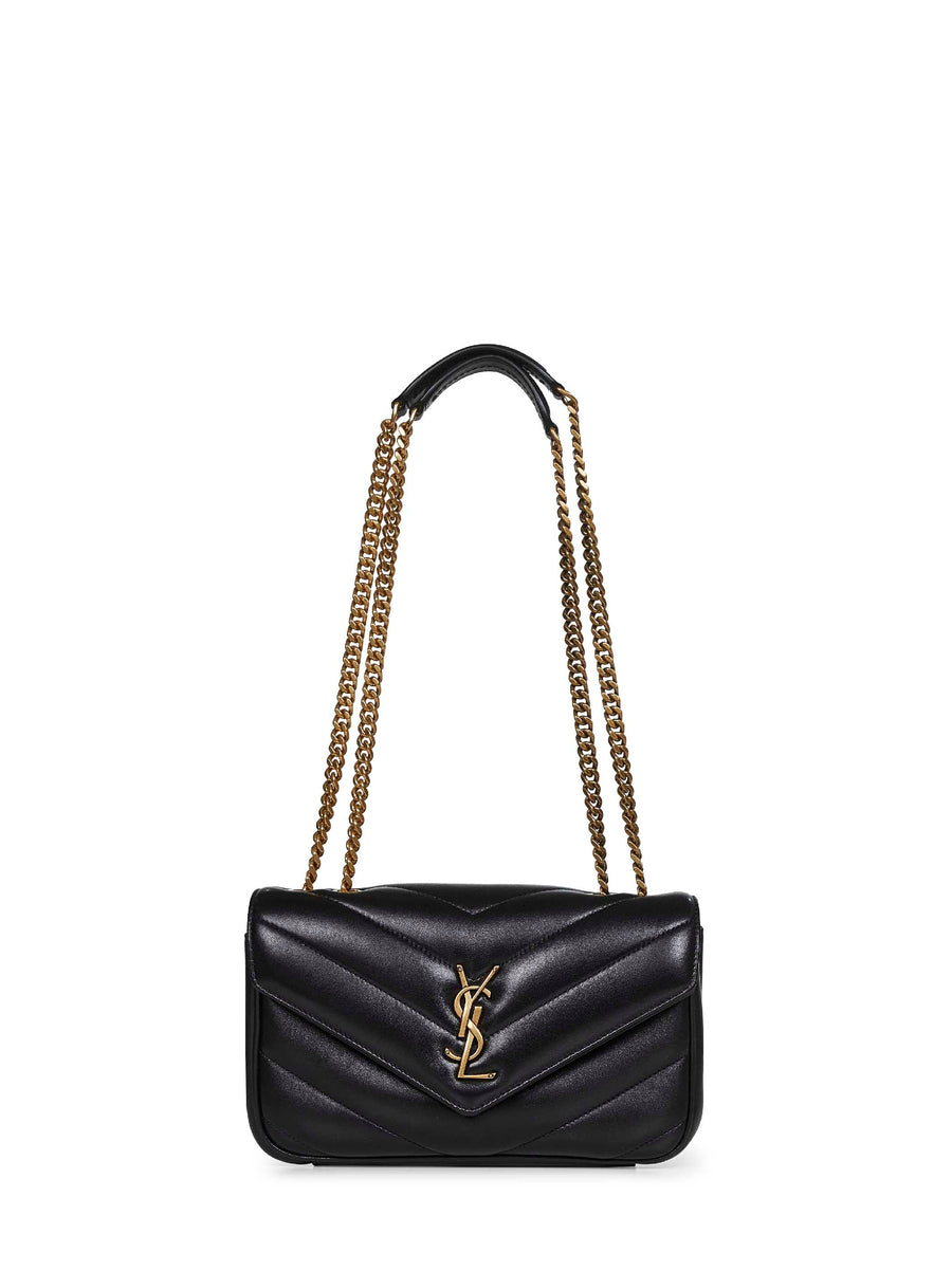 Shoulder Bag Loulou Small Black Lambskin