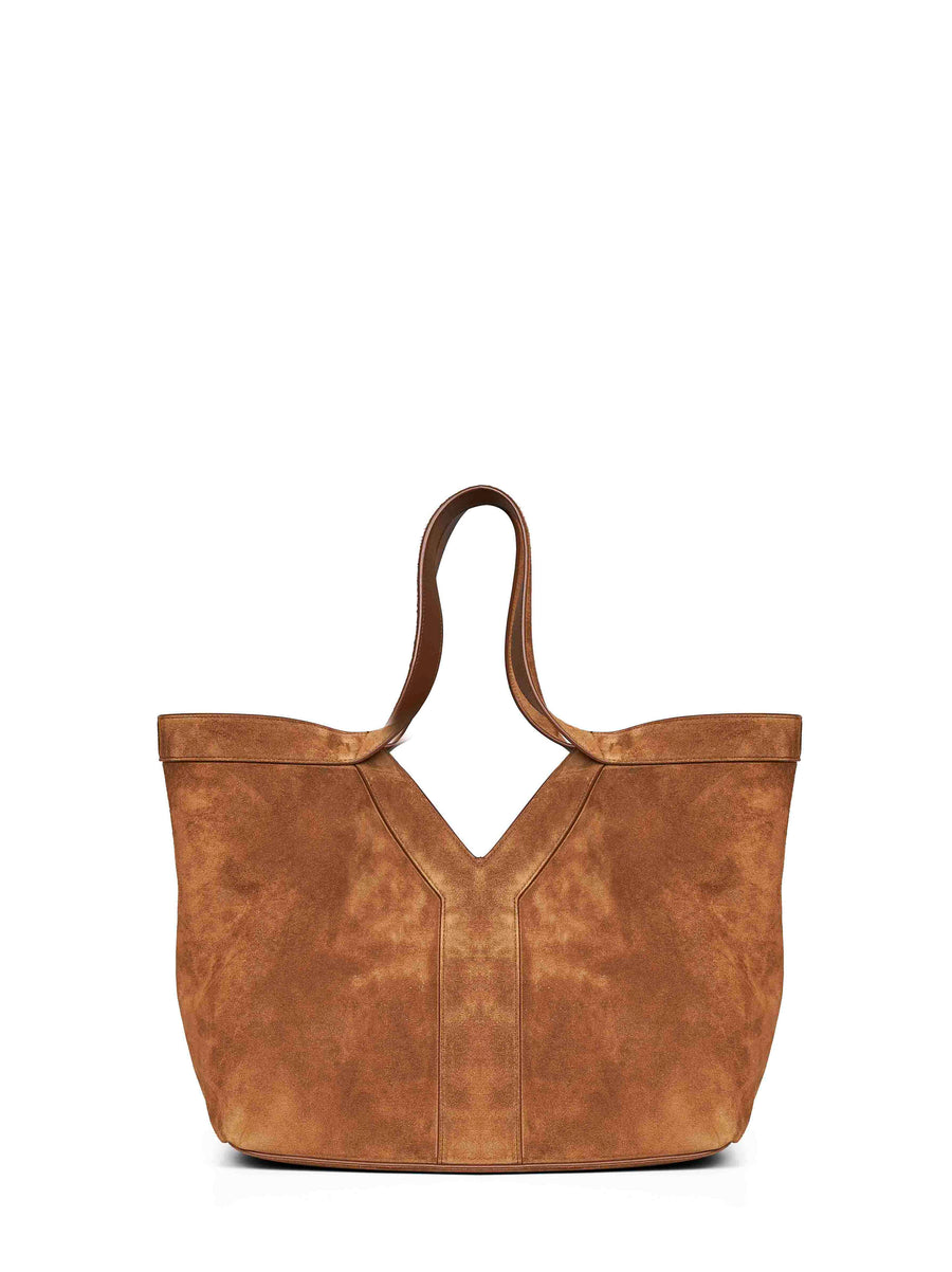 Tote Bag Y Cognac Leather Brown Calf Shoulder