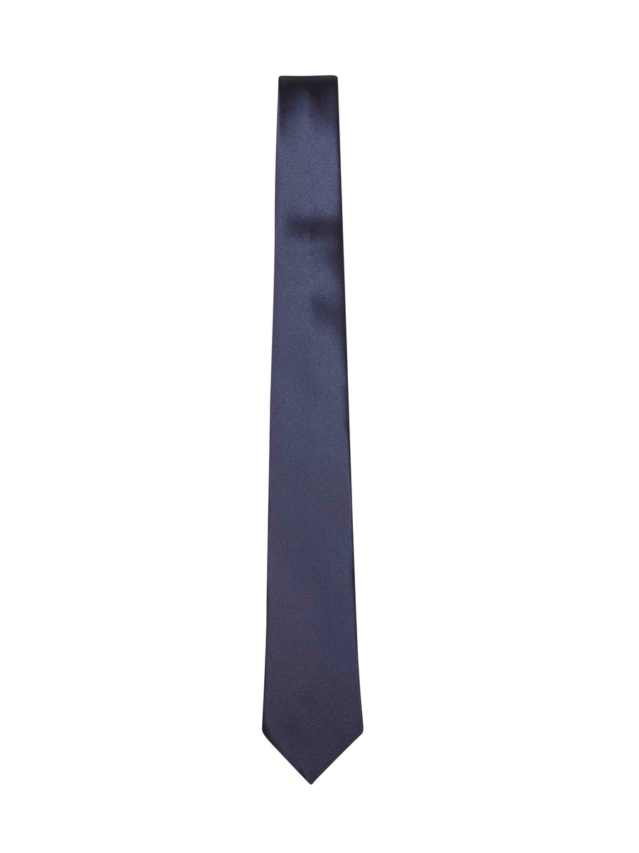 Silk Tie Navy Blue Ties & Bow