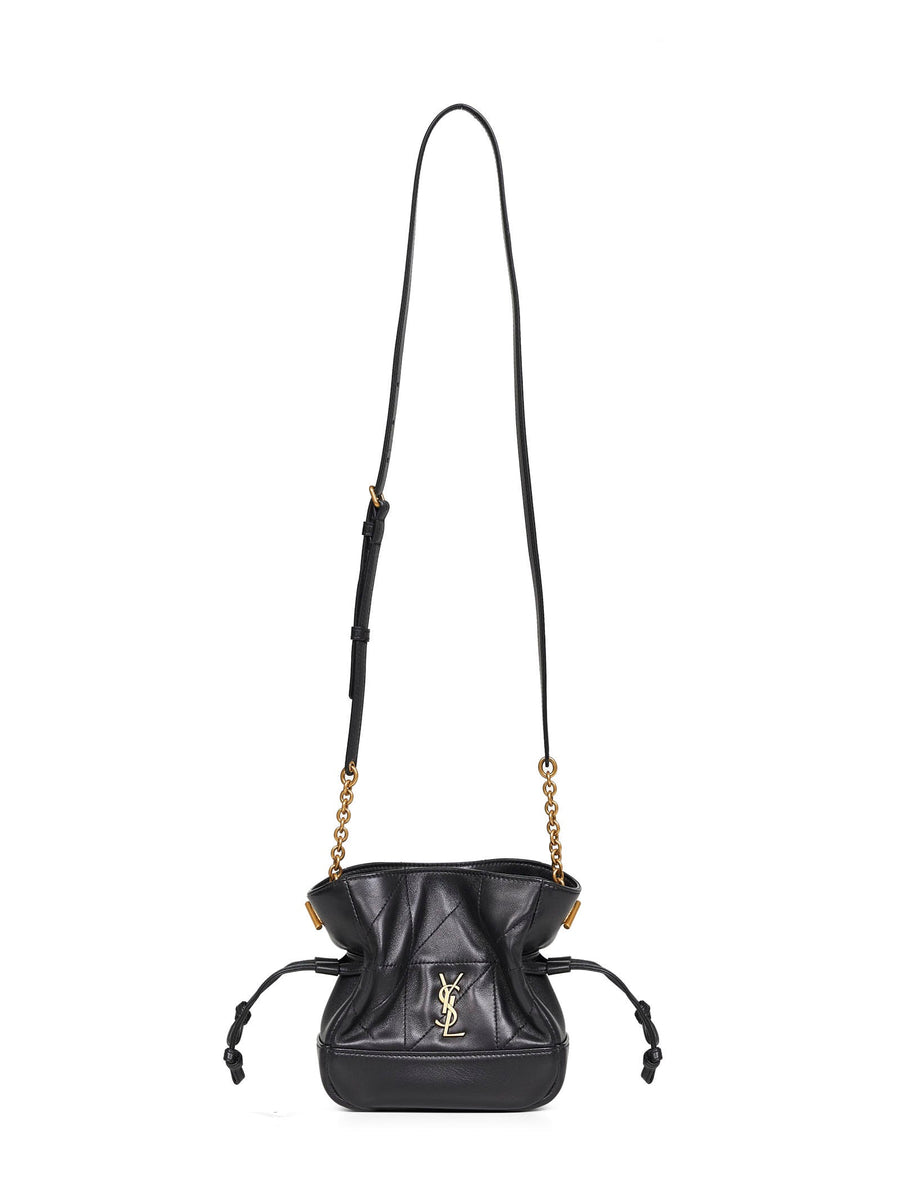 Mini Shoulder Pouch Jamie Black Lambskin