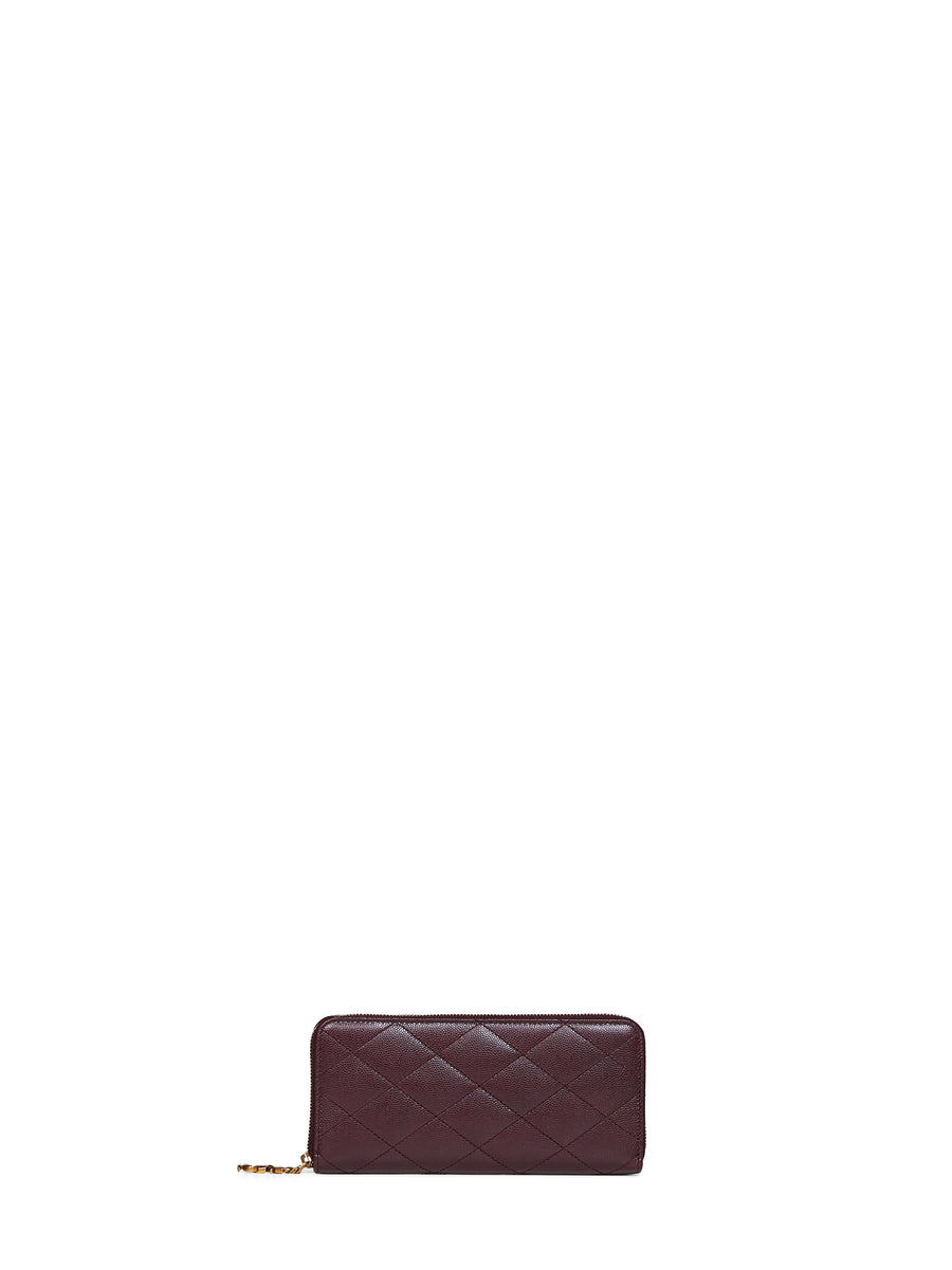 Zip-Around Wallet Cassandre Bijou Bordeaux Calfskin & Purses