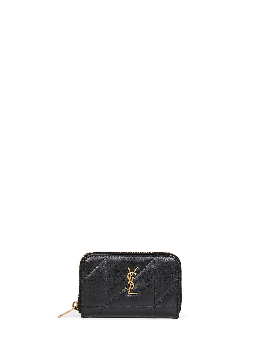Coin Purse Jamie Nappa Leather Black Lambskin Wallets & Purses