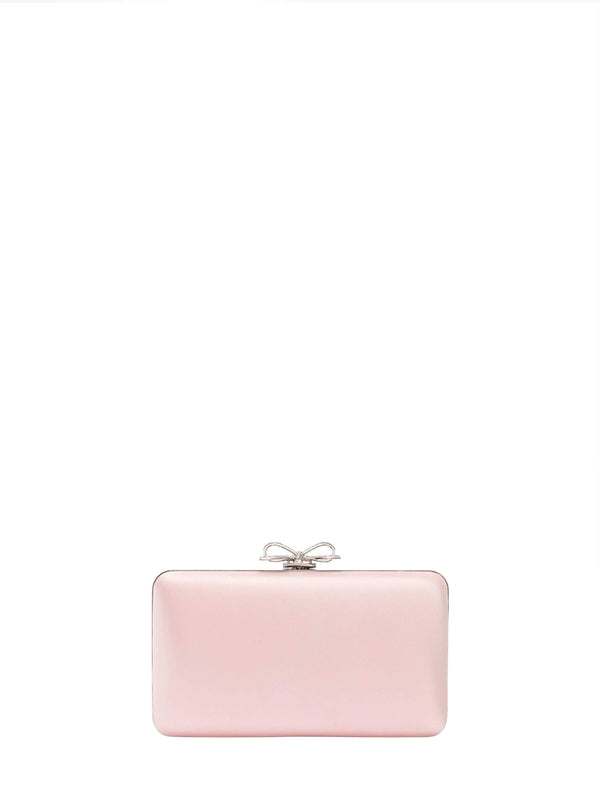 Clutch Bag Pink Satin Polyester Handbags