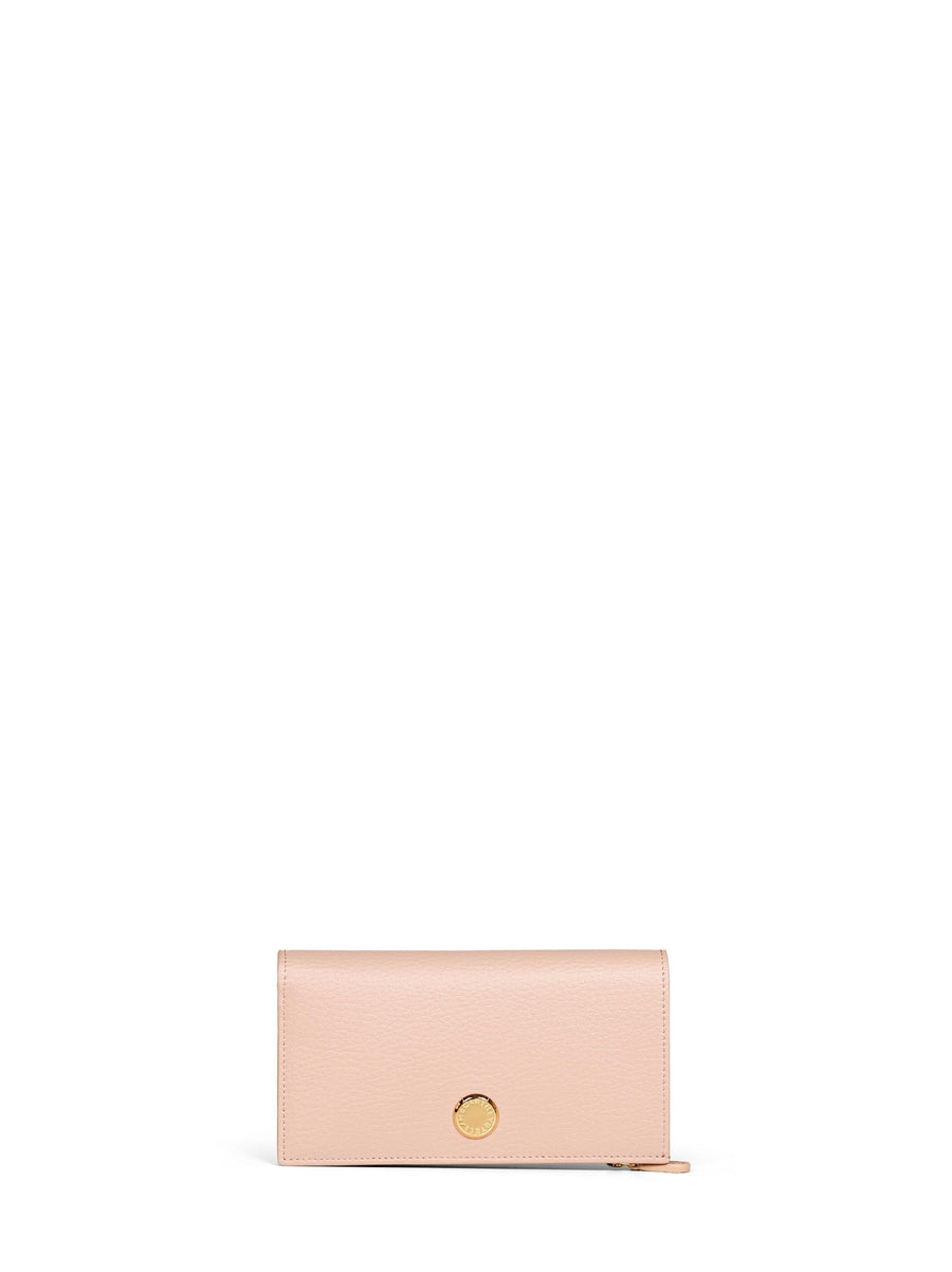 Vertical Tri-Fold Wallet Blush Pink Polyamide & Purses