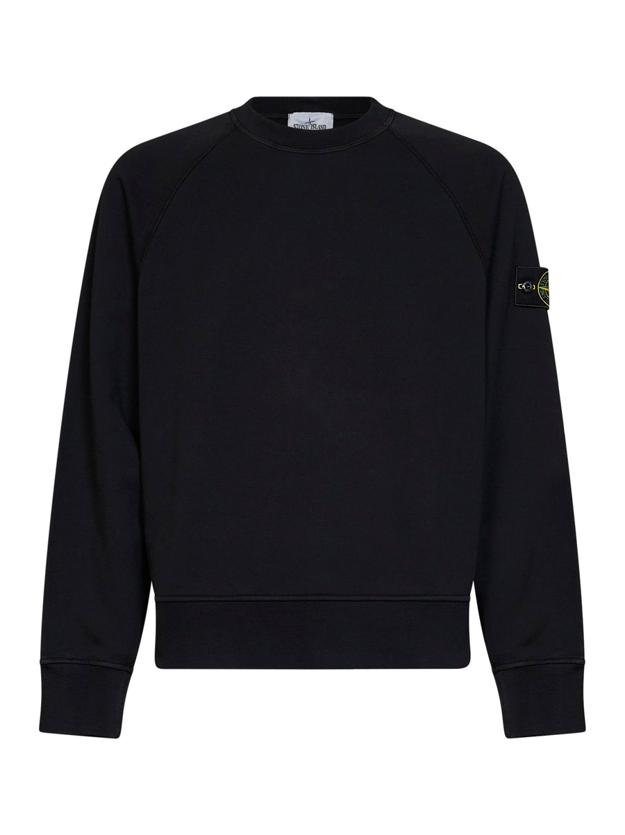 Crewneck Sweatshirt Black Cotton Sweatshirts