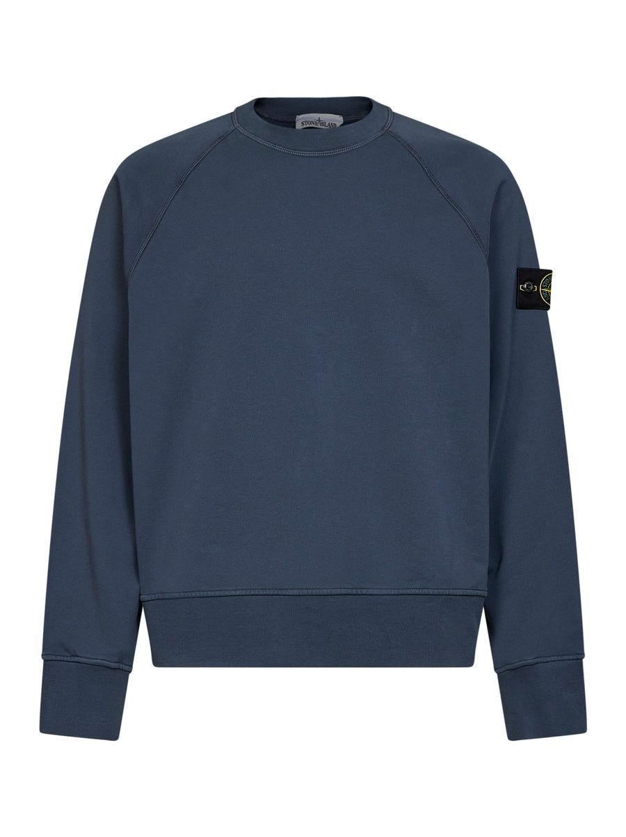 Crewneck Sweatshirt Slate Blue Cotton Sweatshirts