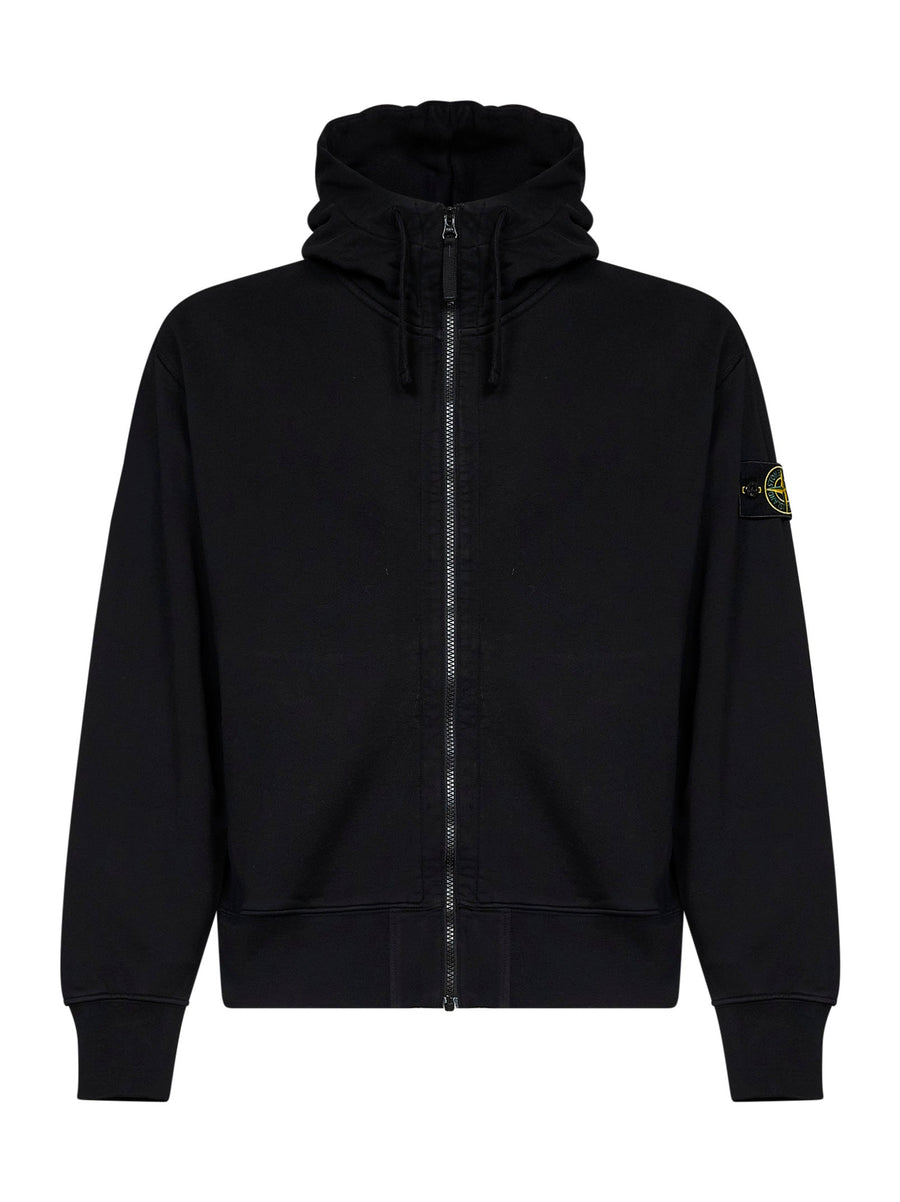 Zip-Up Hoodie Organic Cotton Black Sweatshirts