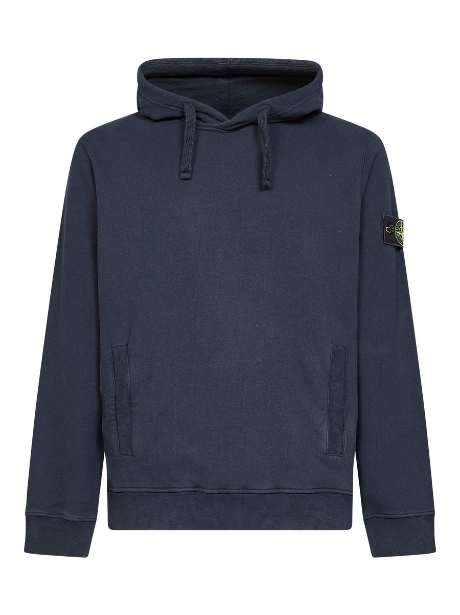 Hoodie Stretch Organic Cotton, Blue Sweatshirts