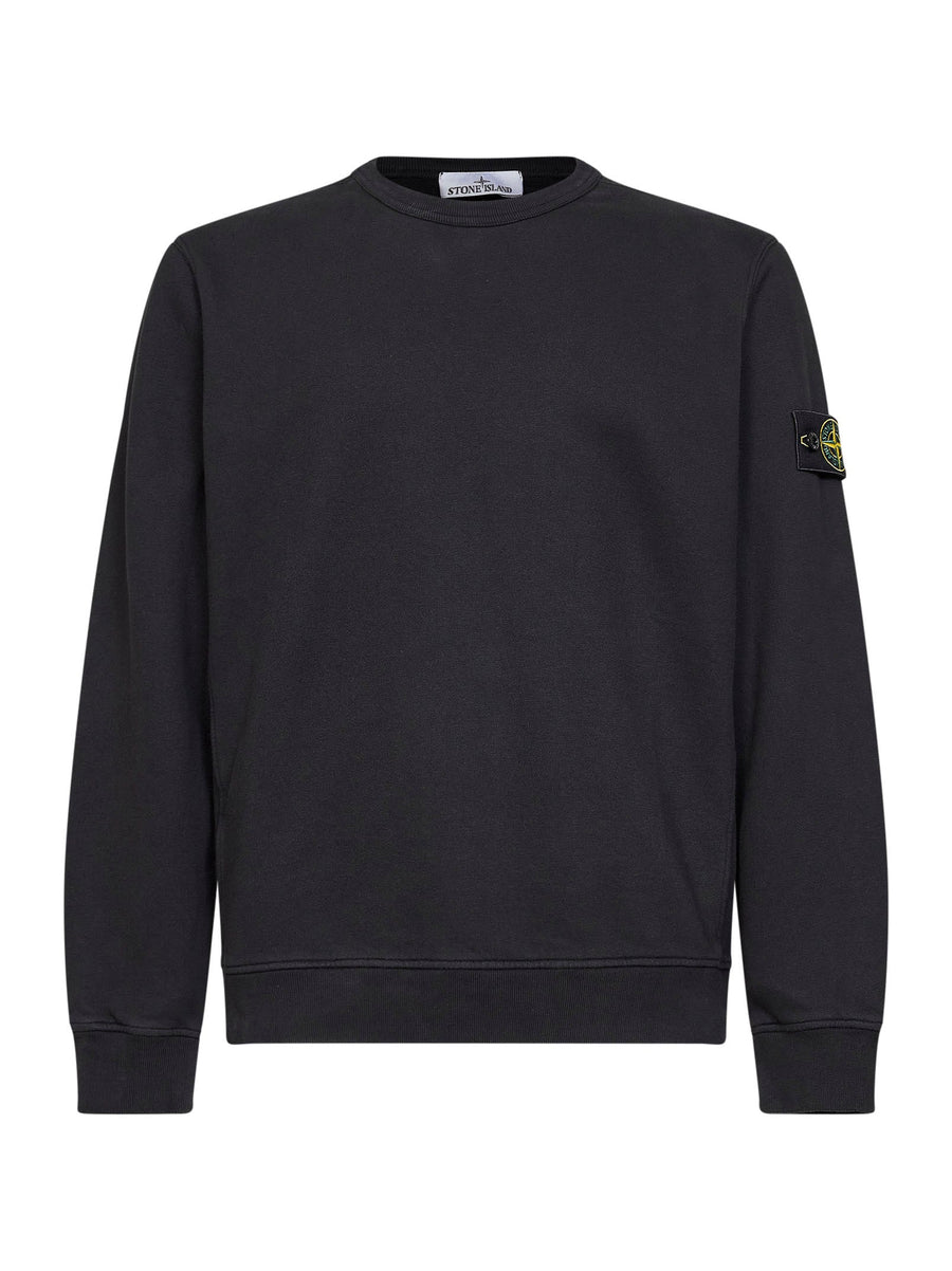 Crewneck Sweatshirt Organic Cotton Black Sweatshirts