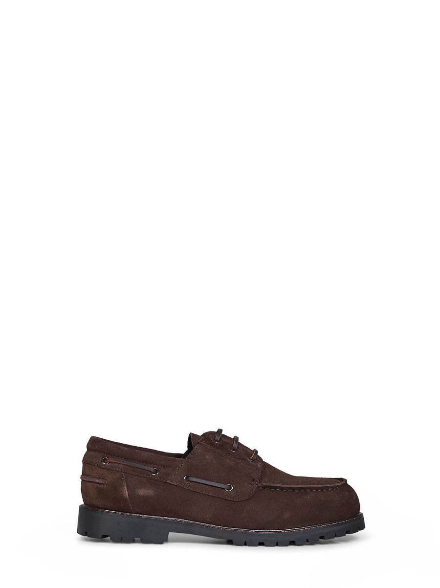 Boat Shoes Guston Coffee Suede Brown Calf Lace-up