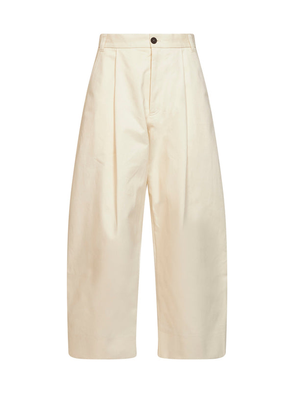 Trousers Sorte Ivory Cotton Twill
