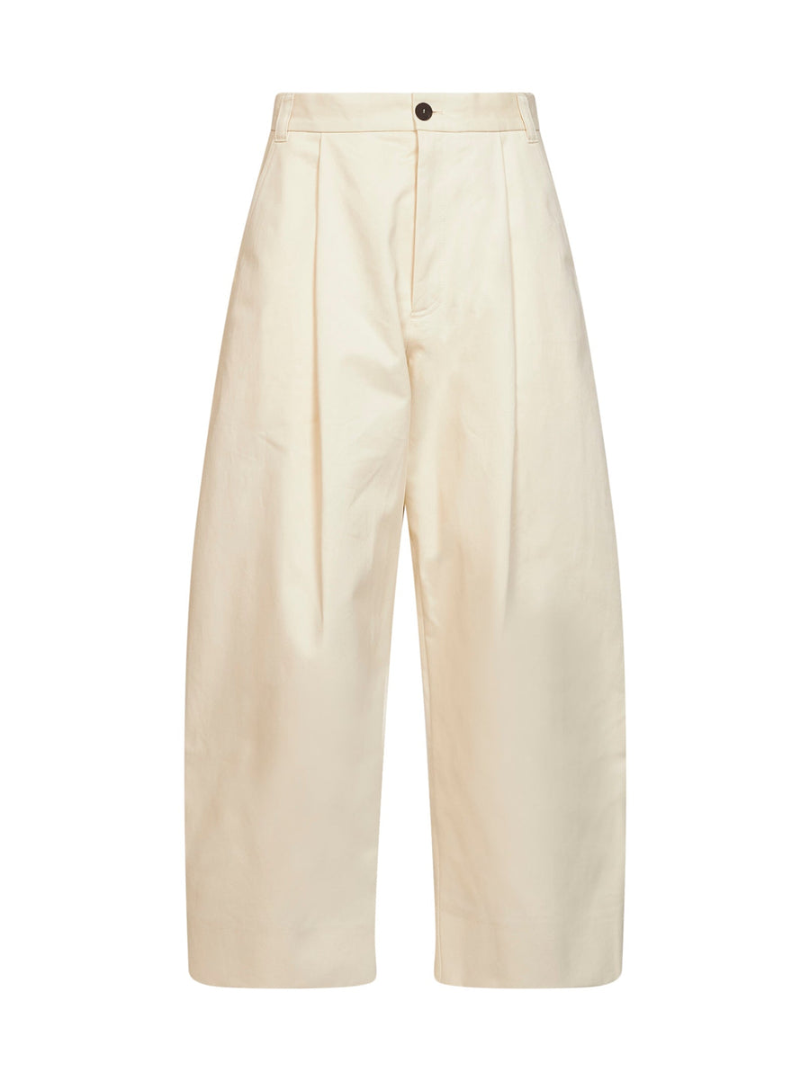Trousers Sorte Ivory Cotton Twill
