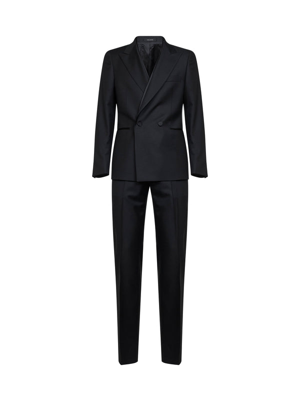 Tuxedo Suit Bruce Black Virgin Wool Suits