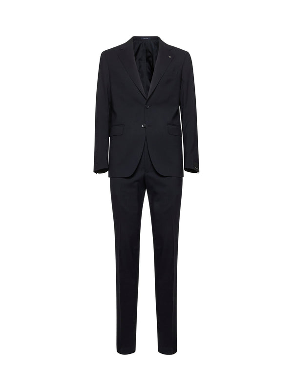 Suit Single-Breasted Virgin Wool Midnight Blue Suits