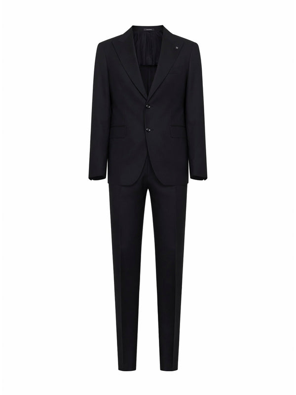 Suit Vesuvio Black Virgin Wool Suits