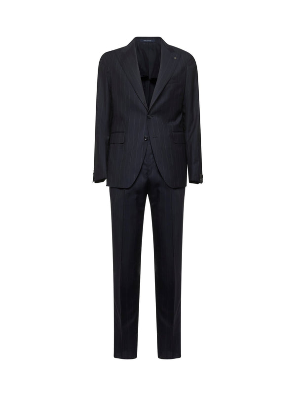 Suit Vesuvio Pinstripe Wool Blue Virgin Suits