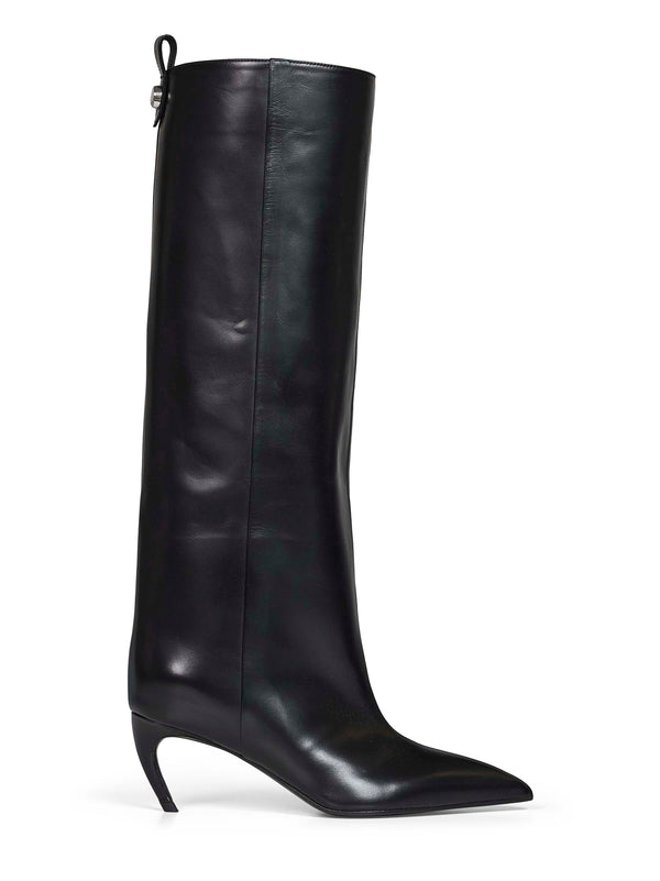 Knee-High Boots Lea Black Leather Calf