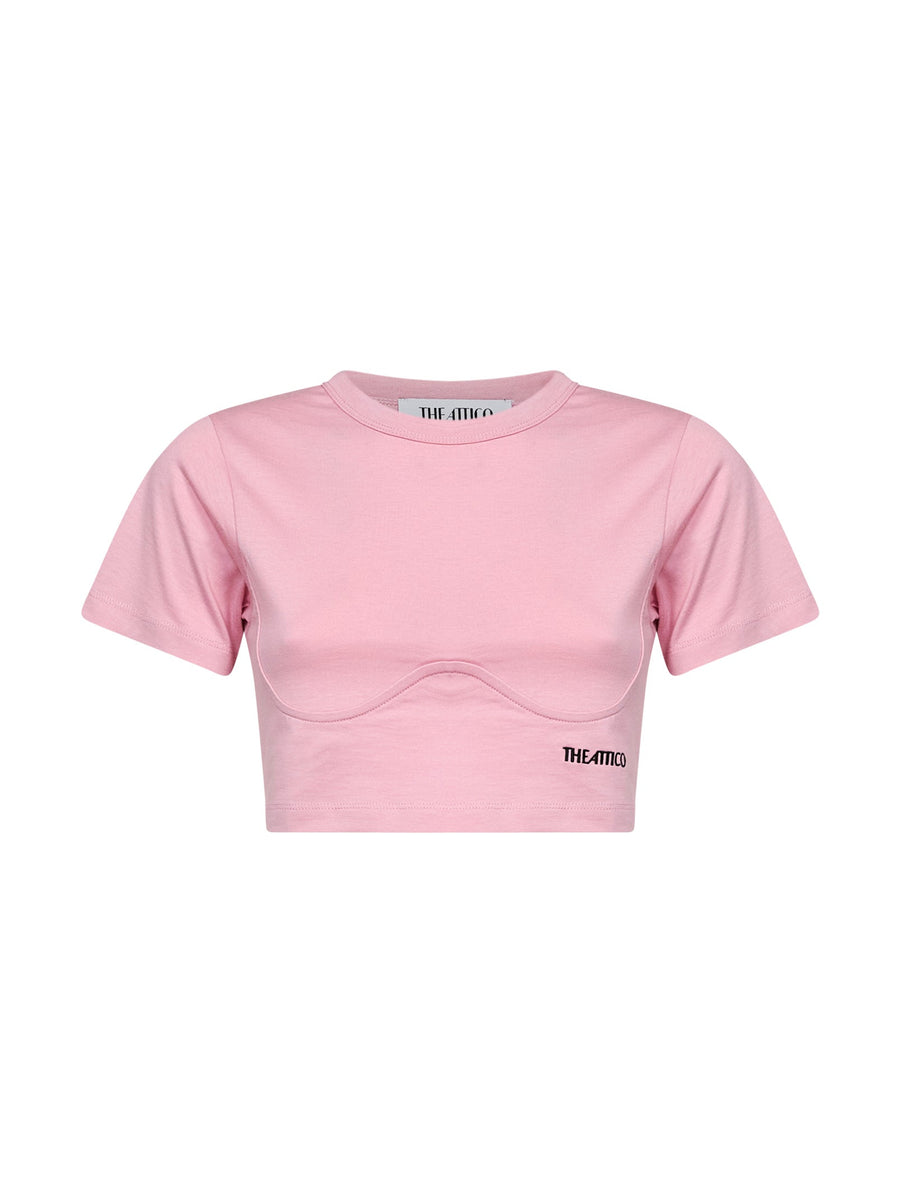 Cropped T-Shirt Light Pink Cotton T-shirts & Jerseys