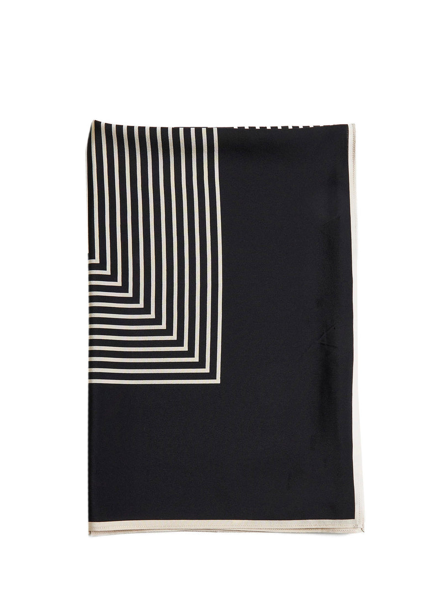 Silk Crêpe Scarf Black