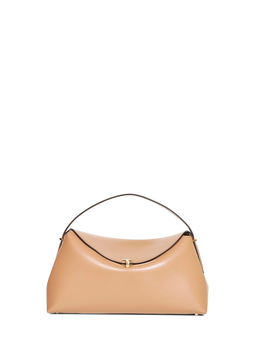 Top Handle Handbag T-Lock Camel Handbags