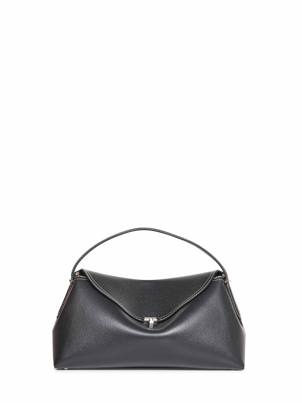 Top-Handle Bag T-Lock Black Leather Handbags