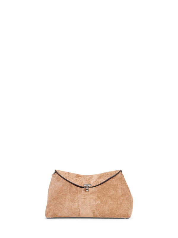 Clutch Bag T-Lock Brown Leather Handbags