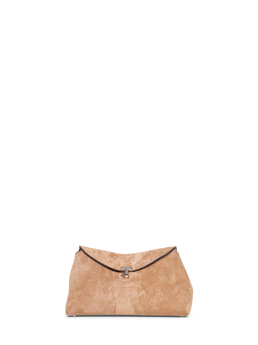 Clutch Bag T-Lock Brown Leather Handbags