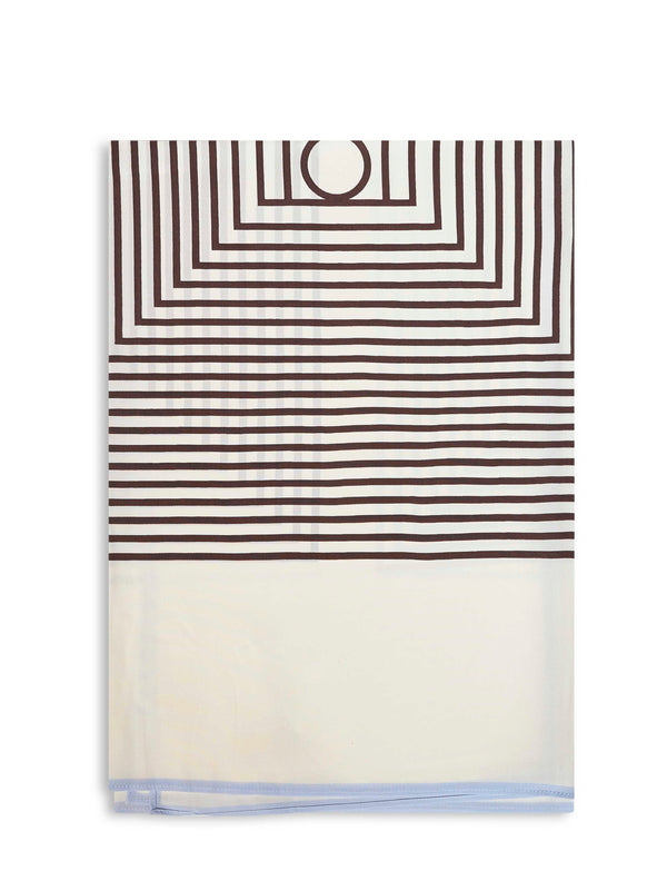 Silk Scarf Centered Monogram Macadamia Multicolour