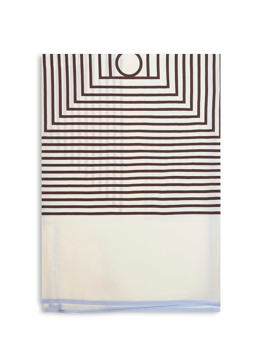 Silk Scarf Centered Monogram Macadamia Multicolour