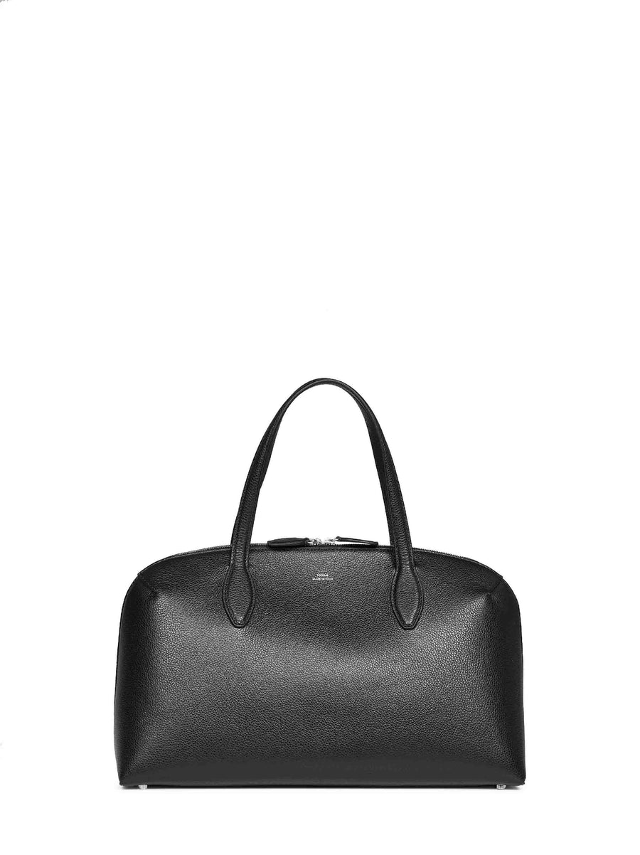 Tote Bag Black Calf Leather Shoulder