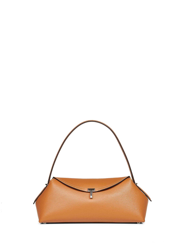 Shoulder Bag T-Lock Brown Calf Leather