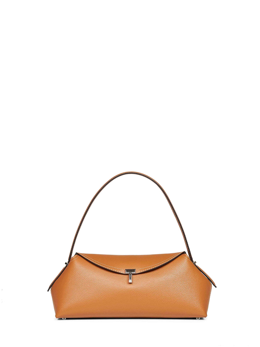 Shoulder Bag T-Lock Brown Calf Leather