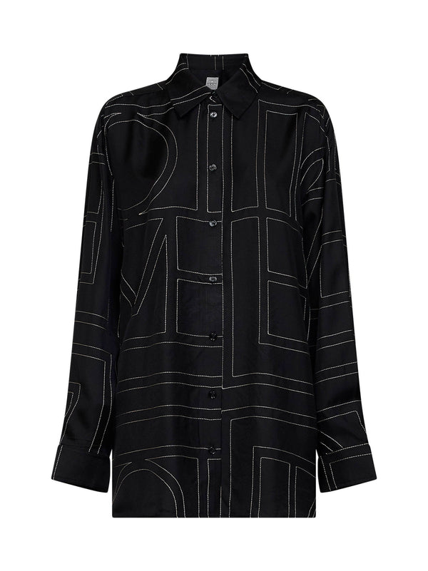 Shirt Monogram Silk Black